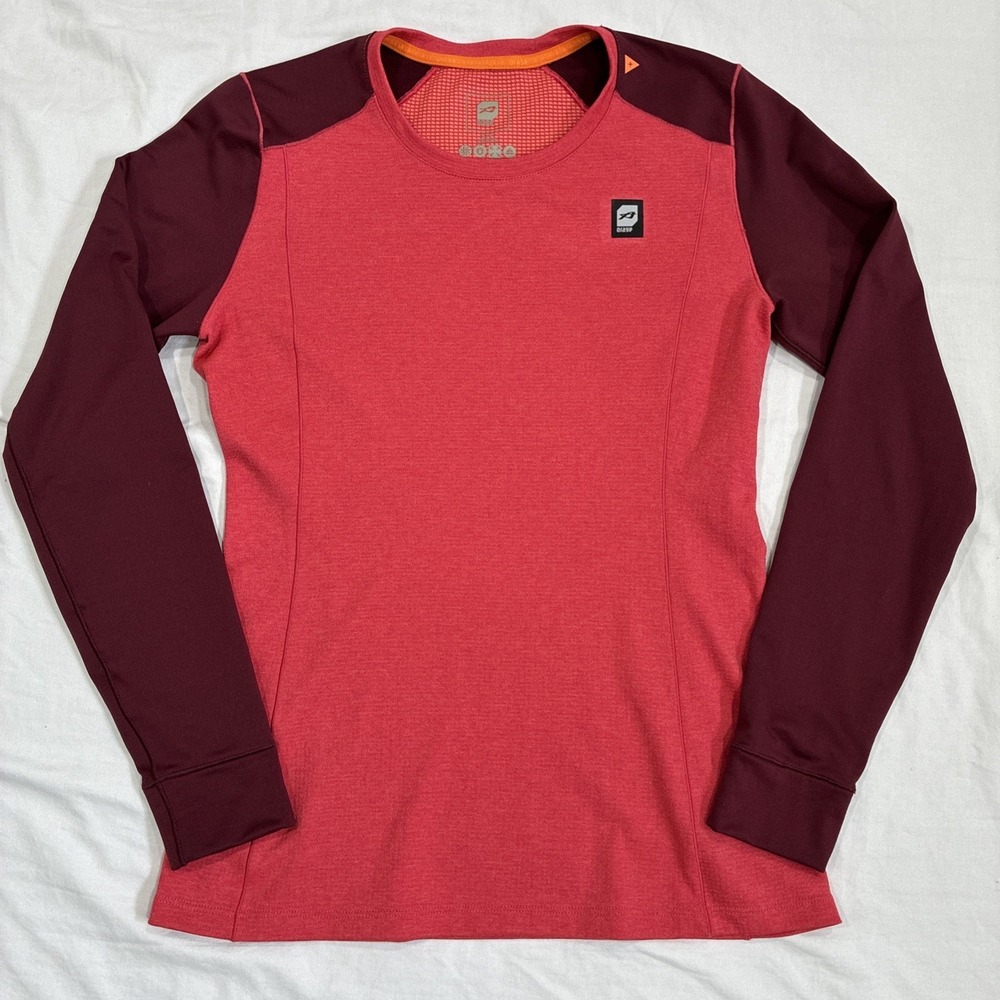 Orage Celeste Base Layer Shirt Long Sleeve‎ Women's Small Burgundy Activewear